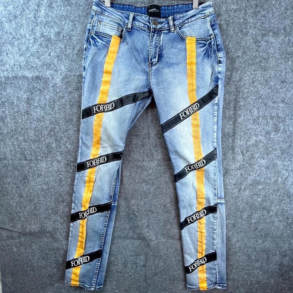 Cooper 9 Los‎ Angeles Jeans Mens 32 Blue Cotton Forbid Streetwear Stretch Skinny